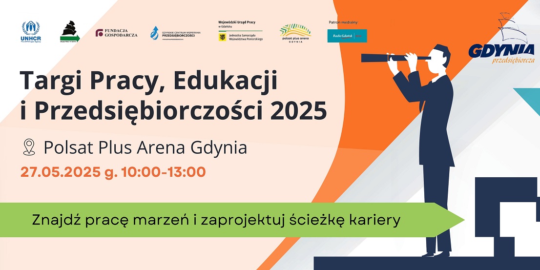 Zapraszamy na Targi Pracy, Edukacji i Przedsiębiorczości 2025, które odbędą się 27.05.2027 r. w Polsat Plus Arena Gdynia. Znajdź pracę marzeń i zaprojektuj ścieżkę kariery